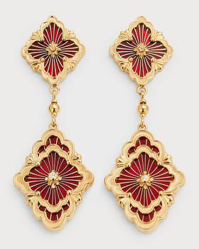 商品Opera Tulle Pendant Earrings in Red and 18K Yellow Gold,商家Neiman Marcus,价格¥56436图片