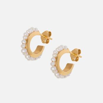 Hermina Athens | Hermina Athens Women's Luna Pearls Earrings - Gold商品图片,满$172享7折, 满折