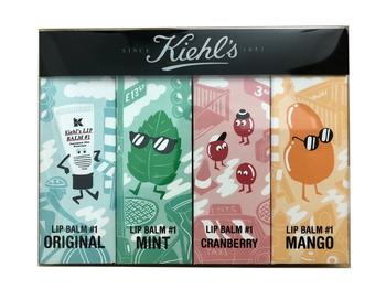 商品Kiehl's Lip Balm Set of 4 Original, Mint, Cranberry & Mango 0.5 OZ Each图片