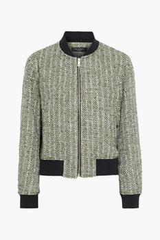 Rag & Bone | Manston metallic herringbone wool-blend tweed bomber jacket商品图片,2.9折