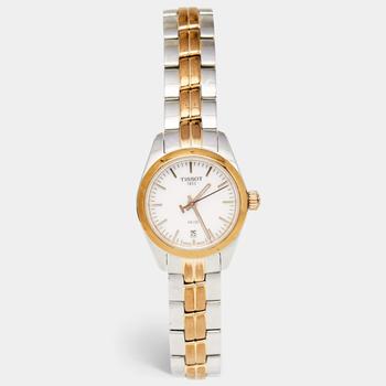 推荐Tissot Mother of Pearl Two Tone Stainless Steel PR100 T101.010.22.111.01 Women's Wristwatch 25 mm商品