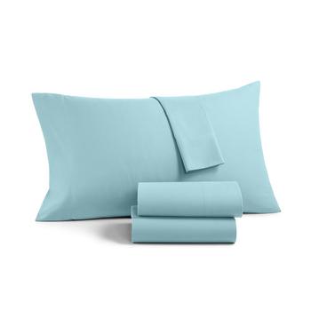 Martha Stewart | CLOSEOUT! Solid Microfiber 3-Pc. Sheet Set, Twin, Created For Macy's商品图片,2.4折起×额外7折, 额外七折