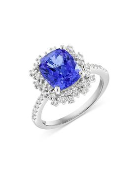 商品Bloomingdale's | Tanzanite & Diamond Halo Ring in 14K White Gold - 100% Exclusive,商家Bloomingdale's,价格¥54984图片
