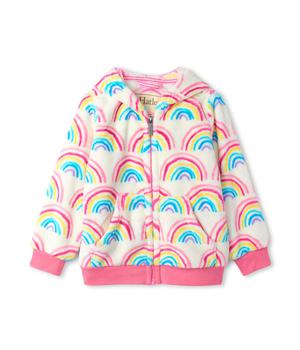 商品Hatley | Pretty Rainbows Fuzzy Fleece Hooded Jacket (Toddler/Little Kids/Big Kids),商家Zappos,价格¥156图片