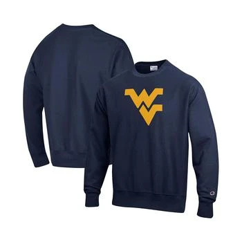 CHAMPION | Men's Navy West Virginia Mountaineers Vault Logo Reverse Weave Pullover Sweatshirt 独家减免邮费