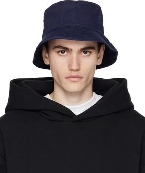 Acne Studios | Navy Embroidered Bucket Hat 3.5折, 独家减免邮费