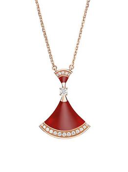 BVLGARI, BVLGARI | Divas' Dream 18K Rose Gold, Carnelian & Diamond Pendant Necklace商品图片 