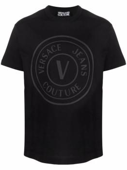 Versace | VERSACE JEANS 男士黑色棉质半袖T恤 72GAHT20-CJ00O-899商品图片,满$100享9.5折, 满折