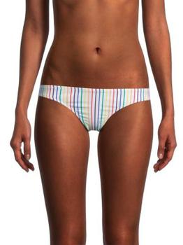 Solid & Striped | The Eva Striped Bikini Bottom商品图片,2.9折