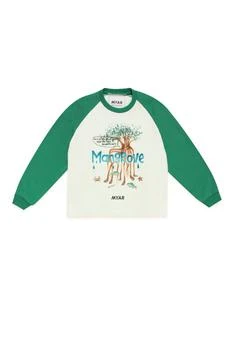 推荐MYAR Contrasting-Sleeved Crewneck T-Shirt商品