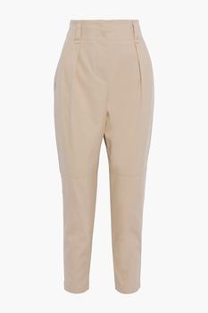Brunello Cucinelli | Cropped cotton-blend twill tapered pants商品图片,2.9折