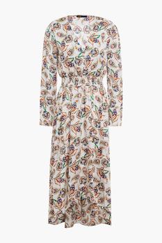 maje正品, Maje | Risleya shirred printed satin dress商品图片 4折