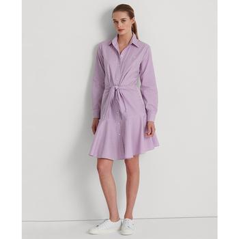 拉夫劳伦女, Ralph Lauren | Striped Cotton Broadcloth Shirtdress商品图片 