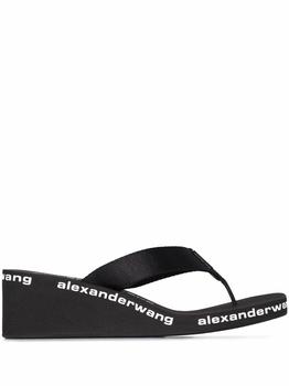 alexander wang鞋真假, Alexander Wang | Alexander Wang Women's Black Polyurethane Sandals商品图片 