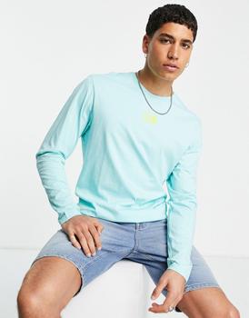 The North Face | The North Face Centre Dome long sleeve t-shirt in aqua blue Exclusive at ASOS商品图片,