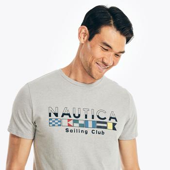 Nautica | Nautica Mens Sustainably Crafted Sailing Club Graphic T-Shirt商品图片,3.7折