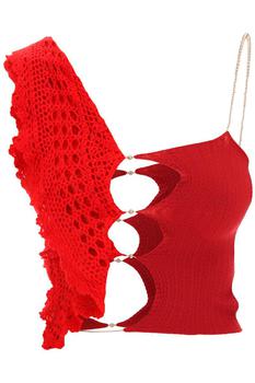 RUI | Rui stretch knit and crochet cashmere top商品图片,5.9折