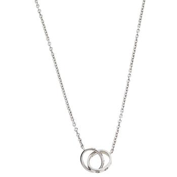 商品Cartier Love Interlocking 2 Loop 18K White Gold Necklace图片