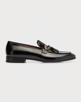 Salvatore Ferragamo | Men's Pin and Tassel Patent Leather Loafers商品图片,