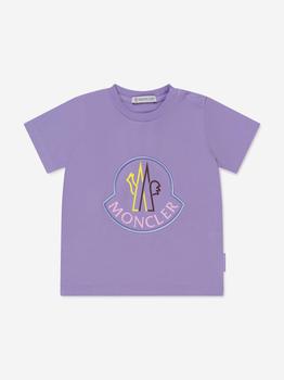 推荐Moncler Lilac Baby Girls Embroidered Logo T-Shirt商品