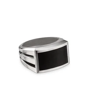 David Yurman | Men's Sterling Silver Beveled Signet Ring with Black Onyx,商家Bloomingdale's,价格¥4388