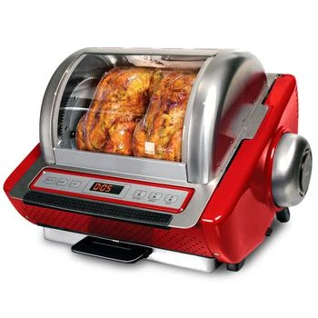 Ronco EZ-Store Rotisserie Oven, Large Capacity (15lbs) Countertop Oven, Multi-Purpose Basket for Versatile Cooking