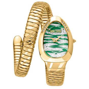 推荐Just Cavalli Women's Snake Green Dial Watch商品