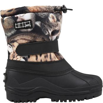 推荐Molo Black Ski Boots For Kids With Animals商品
