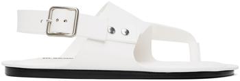 Jil Sander | White Leather Sandals商品图片,独家减免邮费