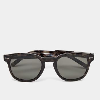 了解万宝龙眼镜, [二手商品] MontBlanc | Montblanc Brown Tortoiseshell/ Smoke Grey Polarized MB 693S Wayfarer Sunglasses商品图片 4.5折