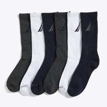 product Nautica Mens Athletic Core Crew Socks, 5-Pack image