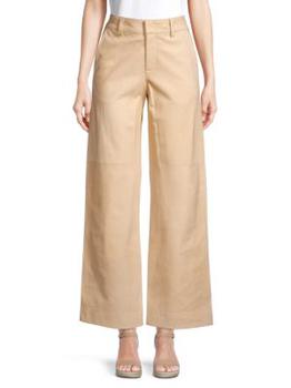 推荐​Nubuck Wide-Leg Lamb Leather Pants商品