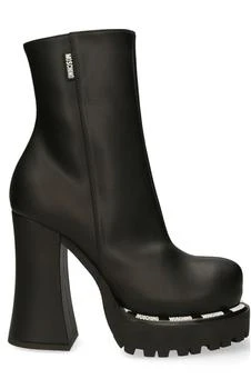 Moschino | Moschino Logo Lettering Heeled Boots 8.1折