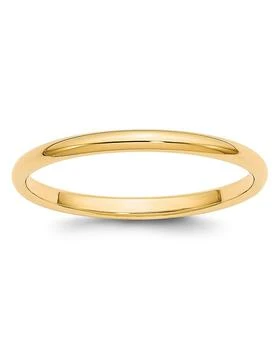 Bloomingdale's | Men's 2mm Half Round Band Ring in 14K Yellow or 14K White Gold - 100% Exclusive,商家Bloomingdale's,价格¥1387