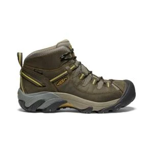 推荐Keen - Targhee II Mid Mens - 11.5 - Black Olive/Yellow商品