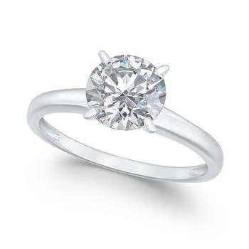 Arabella | Cubic Zirconia (3-1/3 ct. t.w.) Solitaire Engagement Ring in 14k White Gold,商家Macy's,价格¥5948