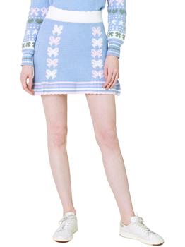 LOVESHACKFANCY代购, LOVESHACKFANCY | LoveShackFancy Hathaway Mini Skirt In Blue Skies商品图片 4.7折