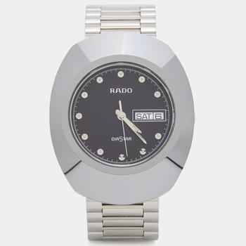 推荐Rado Black Tungsten Carbide Stainless Steel Diastar 114.0391.3 Men's Wristwatch 35 mm商品
