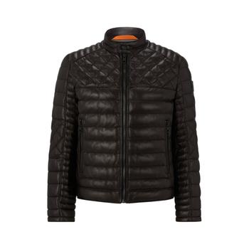 商品Hugo Boss | Nappa leather jacket with stand collar,商家Premium Outlets,价格¥3018图片
