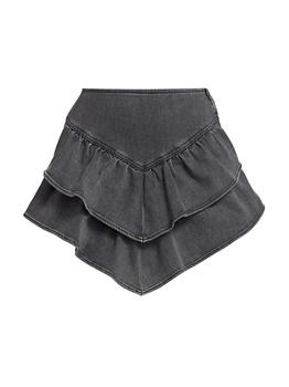 推荐The Ruffle Denim Miniskirt商品