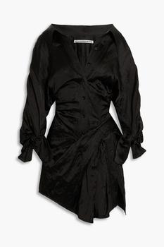亚历山大王 连衣裙, Alexander Wang | Pleated crinkled-satin mini dress商品图片 4折