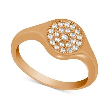 Essentials | And Now This Crystal Pavé Disc Ring in Rose Gold-Plate,商家Macy's,价格¥135