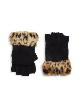推荐Wool Blend Faux Fur Convertible Gloves商品