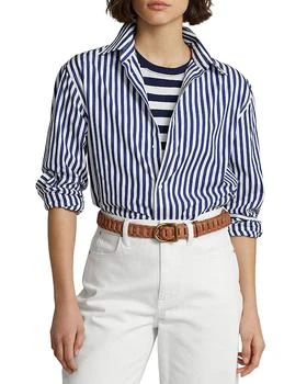推荐Striped Long Sleeve Cotton Shirt商品