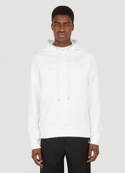 推荐Logo Embroidered Hooded Sweatshirt in White商品