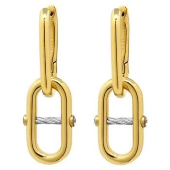 Charriol | St. Tropez Mariner Yellow Gold Steel Chain Link Earrings,商家Jomashop,价格¥955