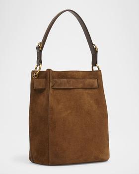 Shop Audrey Mini Bucket Bag in Calfskin Suede on Sale at 