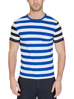 Nautica | Mens Cotton Striped T-Shirt商品图片,4.4折