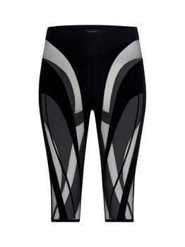 Mugler | Eco Sport Spiral Mesh Bike Shorts商品图片,独家减免邮费