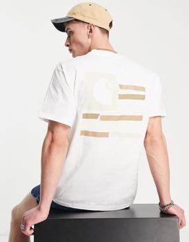 推荐Carhartt WIP medley state backprint t-shirt in white商品